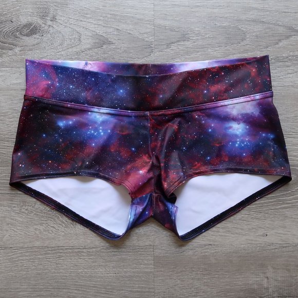 Blackmilk Pants - BLACKMILK CLOTHING Galaxy Purple Short Shorts SM